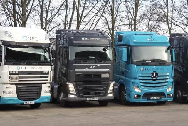 Some of the fleet at REL Transport.