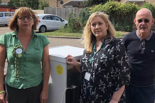 (Left to right): Green Party member Nicola Day, Cllr Julie Howell and Parish Cllr Barry Warne PHOTO: Julie Howell EMN-180829-101459001