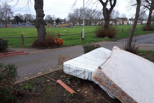 Fly-tipping on the corner of Occupation Road