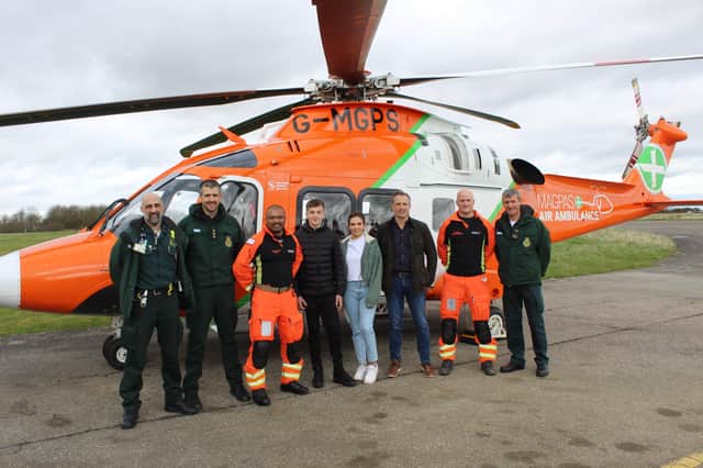 Alice and dad James meet the team who saved her life