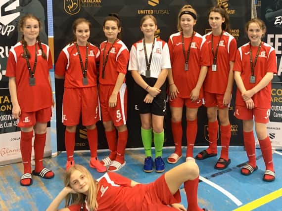 The Womens Senior team from City of Peterborough Futsal Centre who represented England