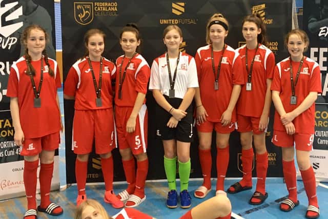 The Womens Senior team from City of Peterborough Futsal Centre who represented England.