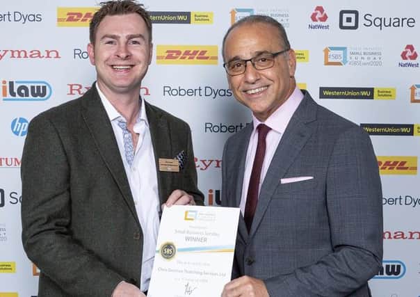 Chris Dodson with Theo Paphitis.
