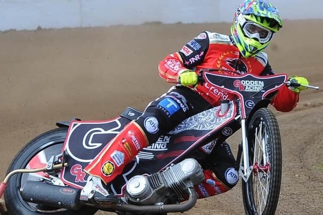 Peterborough Panthers star Scott Nicholls went for a spin on practice day. Photo: David Lowndes.