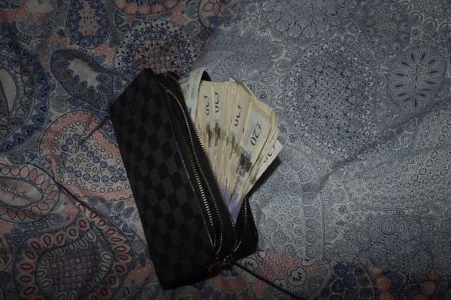 Police found cash at the house