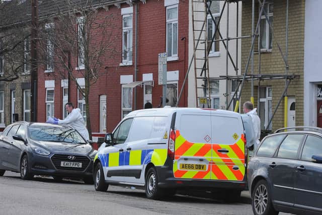 Police at the scene