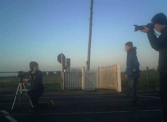 Images of the lads taking pictures