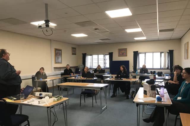 The first wave of volunteers receiving their training