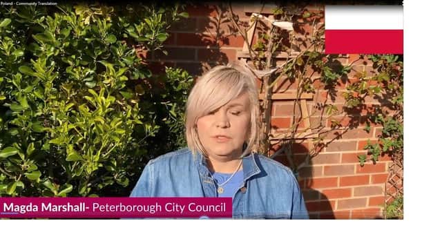 One of the videos recorded to support residents who do not speak English