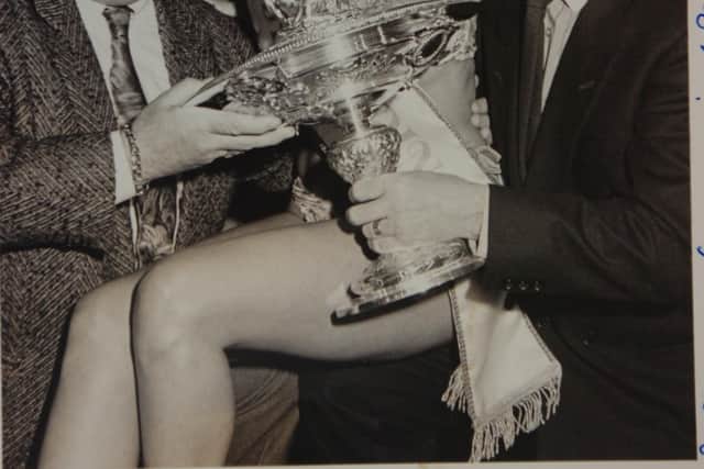 Miss Peterborough Michelle Eggington  with Sid Little and Eddie Large