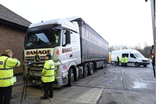 The scene at the services after the incident