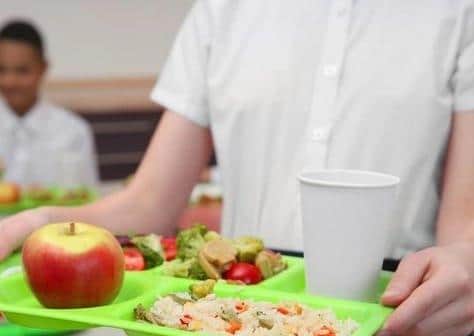 School meal stock image
