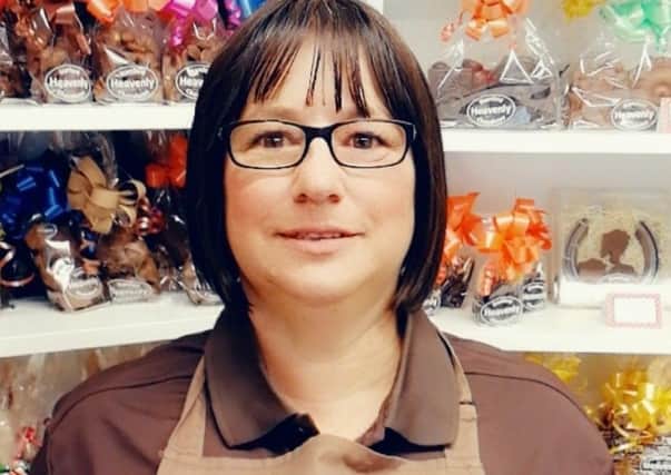 Barbara Farrow, owner of Stamford  Heavenly Chocolates.