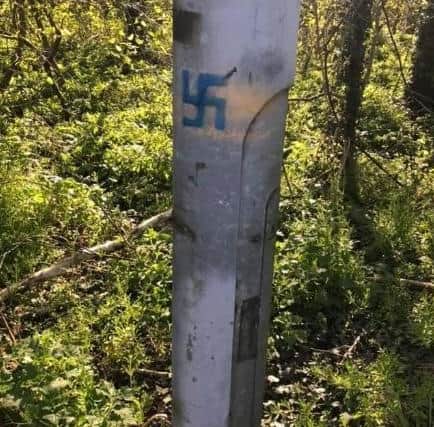 A swastika near Phoenix School. Photo: Julie Howell
