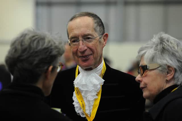 General Election count 2019 at the East of England Arena for Paul Bristow and Shailesh Vara. The returning officer Neil Mckittrick EMN-191213-095612009