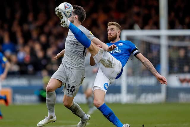 Mark Beevers in action during Peterborough's 2-0 win over Portsmouth on March 7 (Picture: Joe Dent)