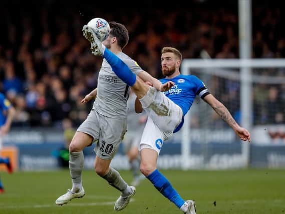 Mark Beevers in action during Peterborough's 2-0 win over Portsmouth on March 7 (Picture: Joe Dent)