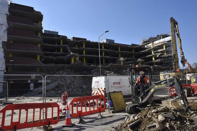 Demolition of Northminster car park. Photo: David Lowndes