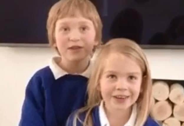 The pupils made the video by filming clips of themselves at home