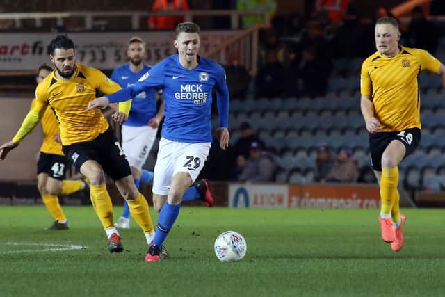 Jack Taylor in action for Posh.