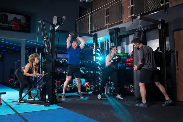 Working out at home with Elevate.