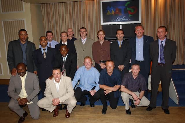 The Posh 92 team at a recent re-union. Steve Welsh is second from left, front row.