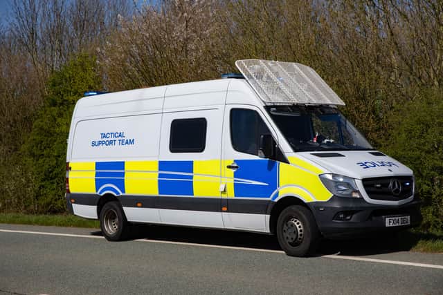 Lincolnshire Police conduct searches along the A1175, Tuesday 07 April 2020.  Picture by Terry Harris.