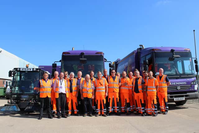 Waste collection staff working in Fenland