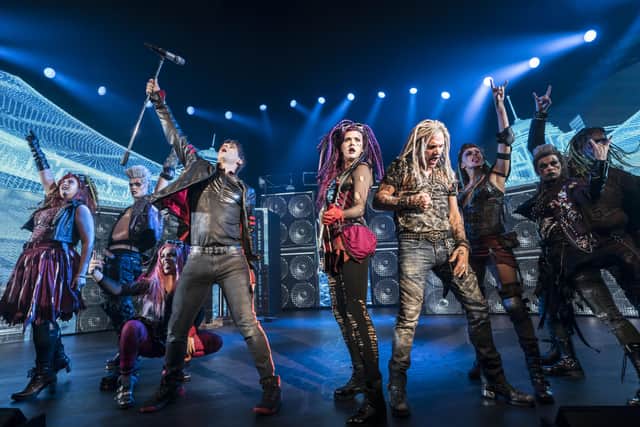 WE WILL ROCK YOU by Elton,        , Writer and Director - Ben Elton,  Set Designer - Mark Fisher, Costume Designer - Tim Goodchild, Lighting designer - Willie Williams, Churchill Theatre, Bromley, UK, 2019, Credit: Johan Persson NNL-200220-104243001
