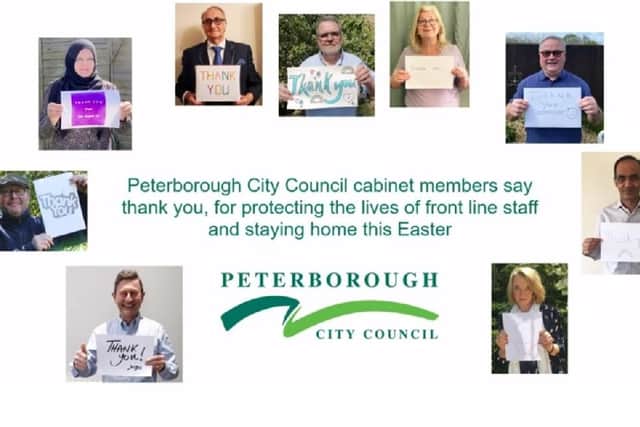 Peterborough City Council's cabinet thanks frontline workers