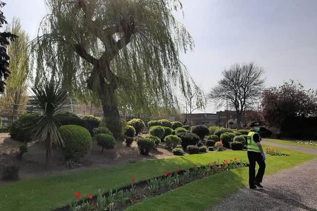 Police on patrol in Peterborough over Easter. Photo: Cambridgeshire police