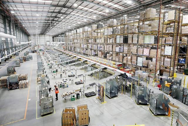 The Amazon fulfilment centre at Peterborough.