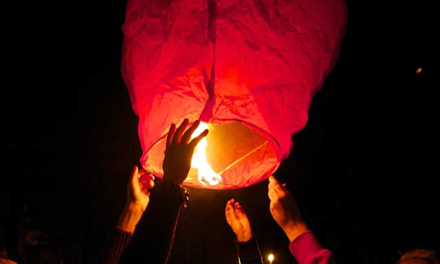 The launch of a floating lantern