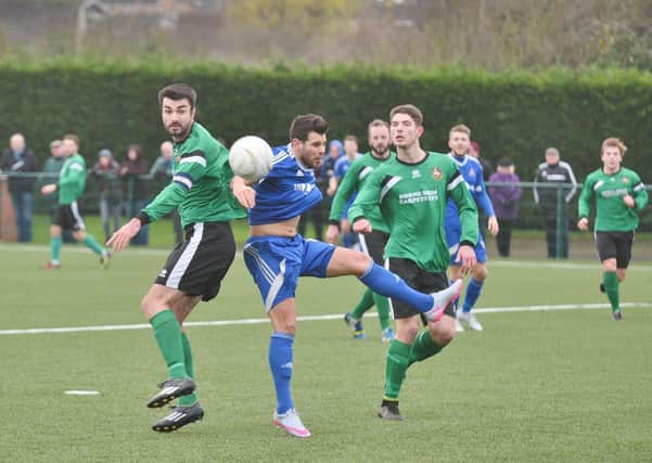 Action from a Yaxley FC game.