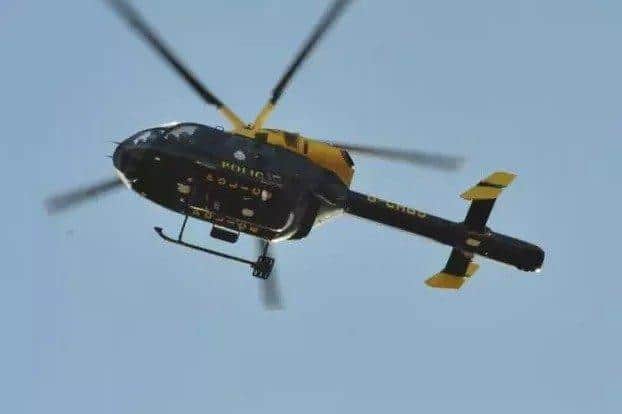 The police helicopter was deployed