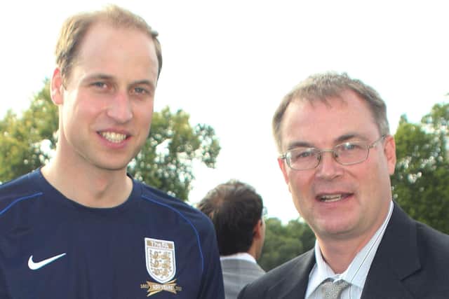 Robert Windle meets Prince William. Photo: RWT Photography.