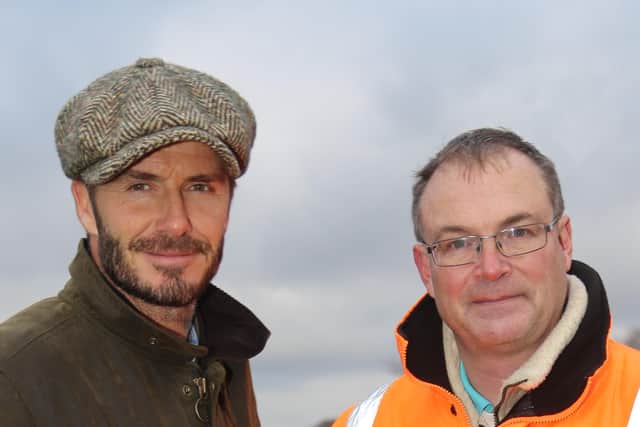 Robert Windle meets David Beckham. Photo: RWT Photography.