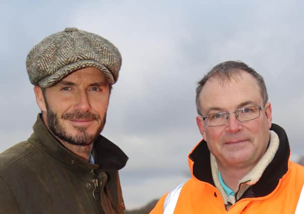 Robert Windle meets David Beckham. Photo: RWT Photography.