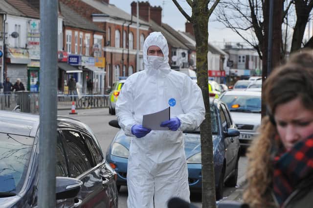 Police at the scene