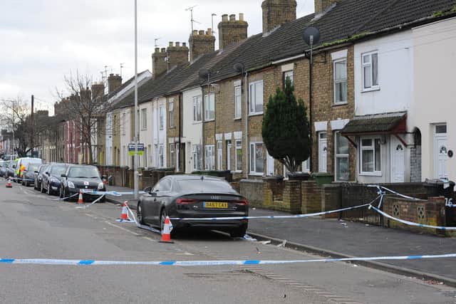 Police at the scene