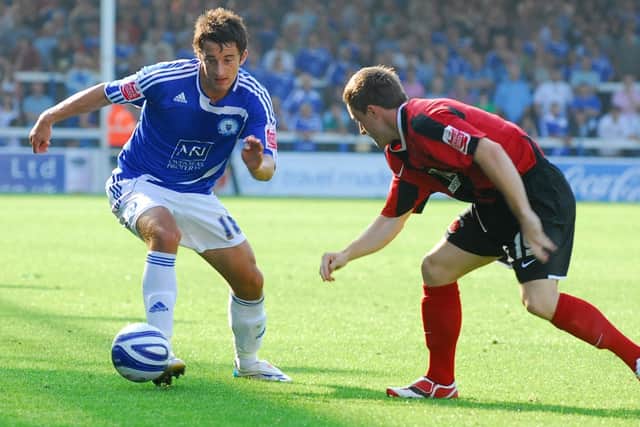 Chris Whelpdale in action for Posh.