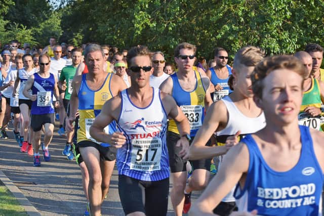 Athletes at a Peterborough 5K series race.