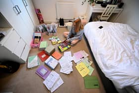 A Year 11 student homeworking. (Photo by Clive Mason/Getty Images) NNL-200304-100244001