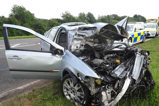 A crash on the A15 by Glinton/Helpston
