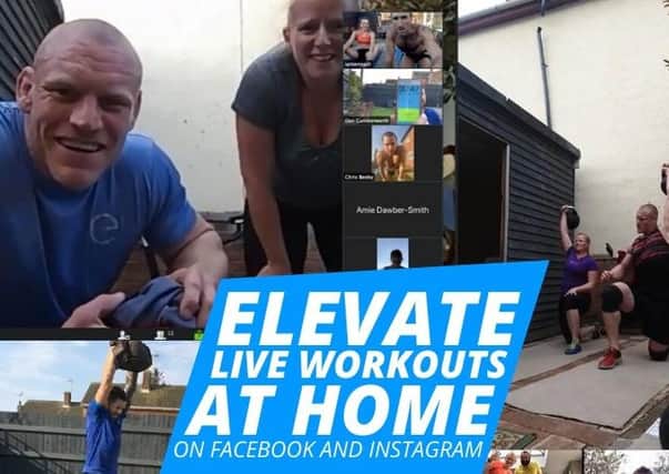 Working out at home with Elevate