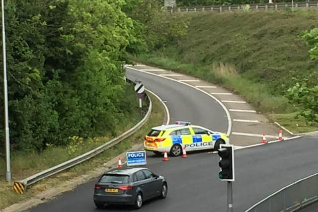 Police at the scene
