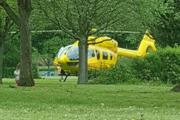 The East Anglian Air Ambulance attended a medical emergency in Werrington