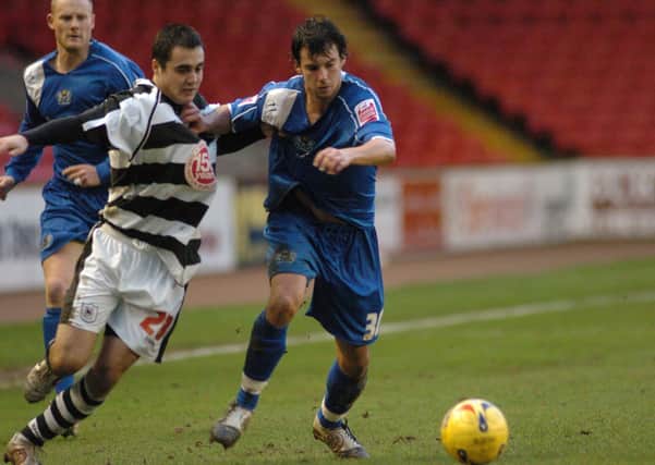 George Boyd in action on his Posh debut at Darlington in 2007.