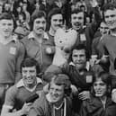 Freddie Hill (bottom right) with the 1973-74 Fourth Division title-winning Posh team.