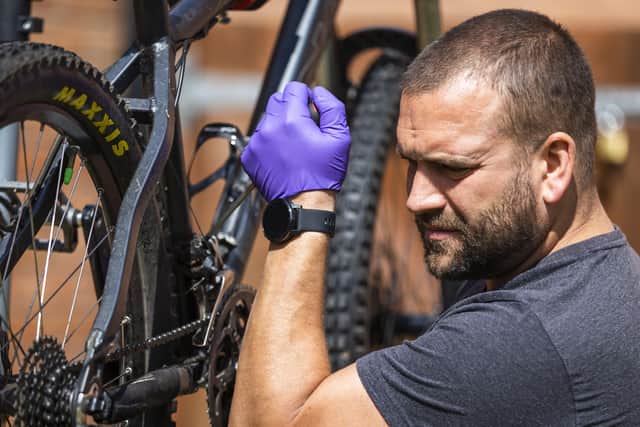 Garry Keller has been fixing people's bikes for free